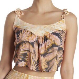 Maaji Allie Azahar Cloud Palm Crop Top - NWT size Large